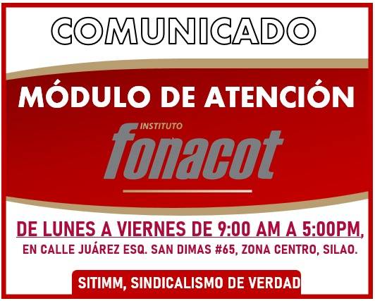 NUEVO MÓDULO DE ATENCIÓN FONACOT SITIMM-CEFORMA SILAO