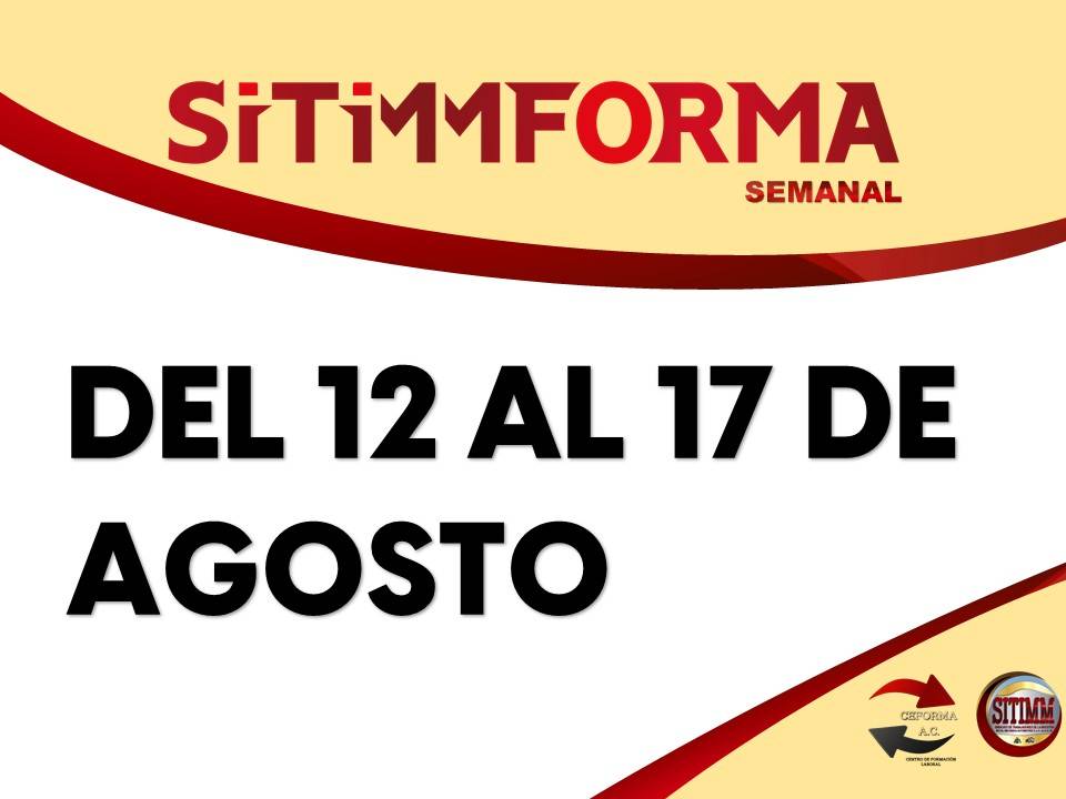 SITIMMFORMA Semanal del 8 al 13 de julio